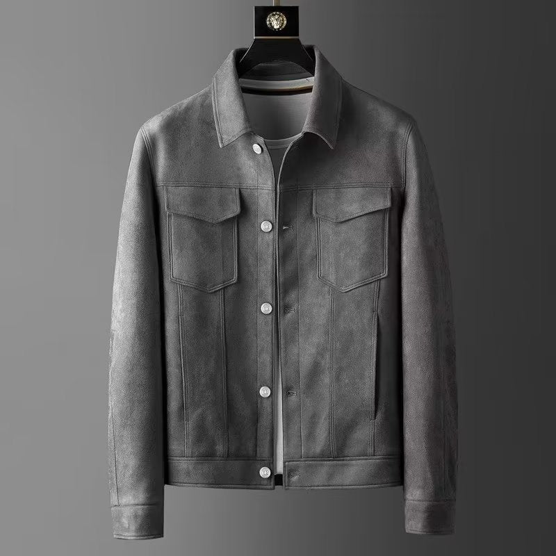 Veste en cuir suédé pour hommes | Élégante & durable | Design intemporel - Image 2