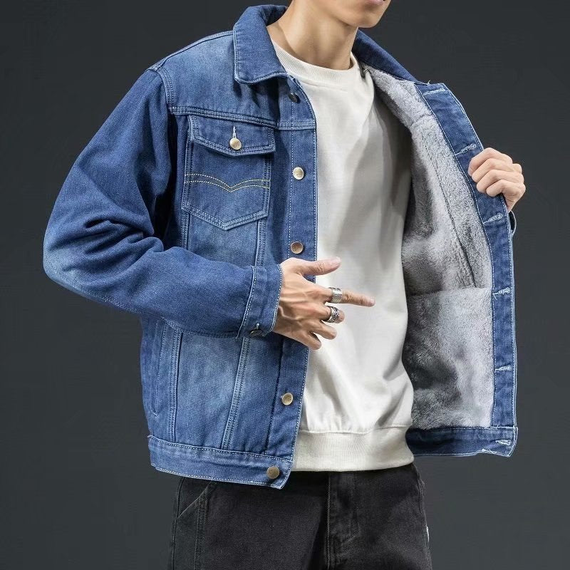 Veste en denim robuste premium pour homme – Style élégant et confortable - Image 3