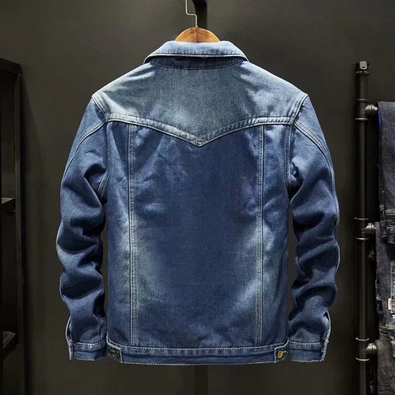 Veste en denim robuste premium pour homme – Style élégant et confortable - Image 4