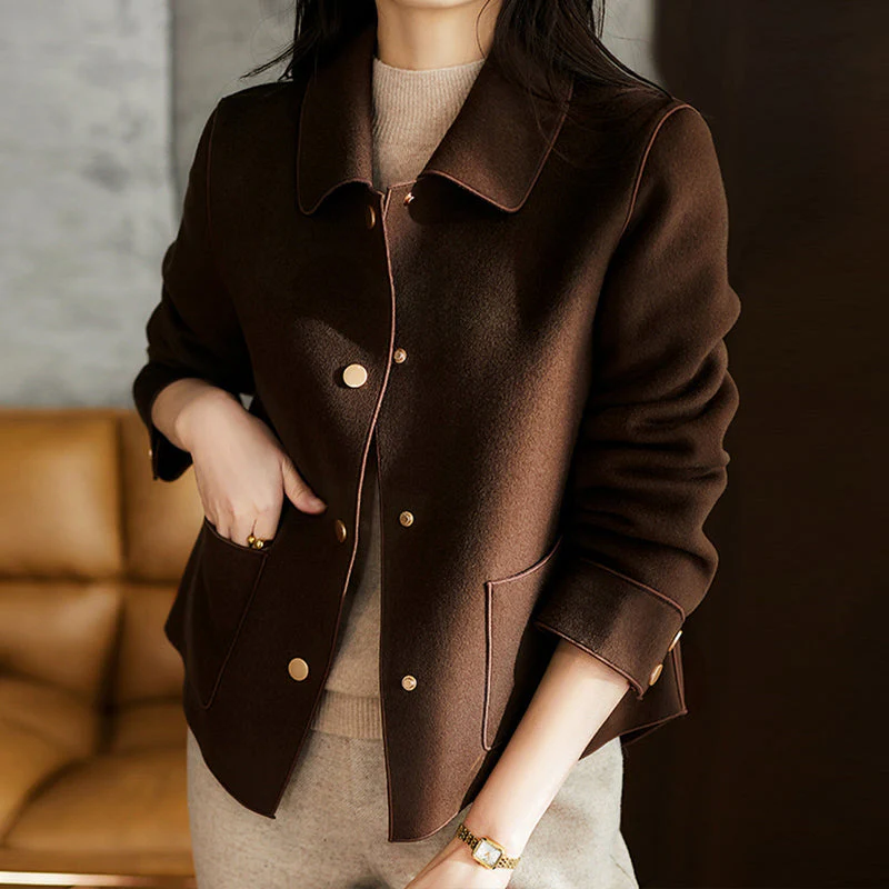 Veste Femme à Boutons - Col Chemise avec Poches Avant - Image 5