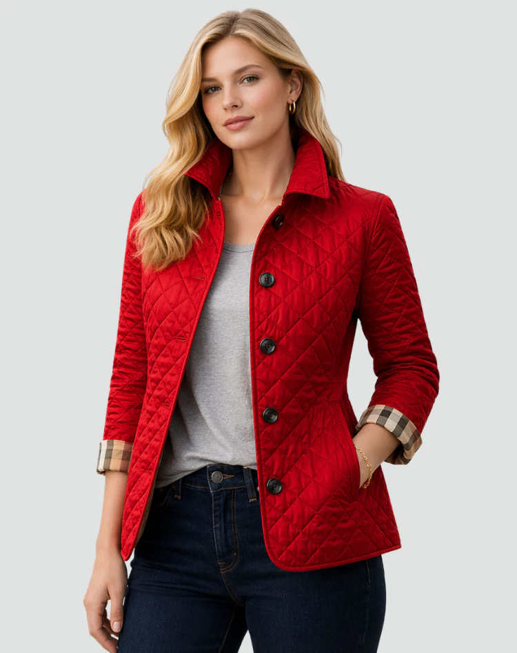 Veste femme matelassee a col et boutons - Elegante et pratique - Image 6