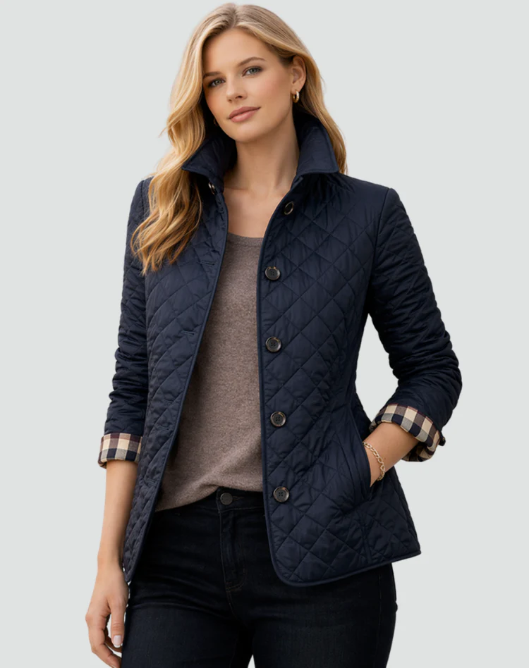 Veste femme matelassee a col et boutons - Elegante et pratique - Image 7