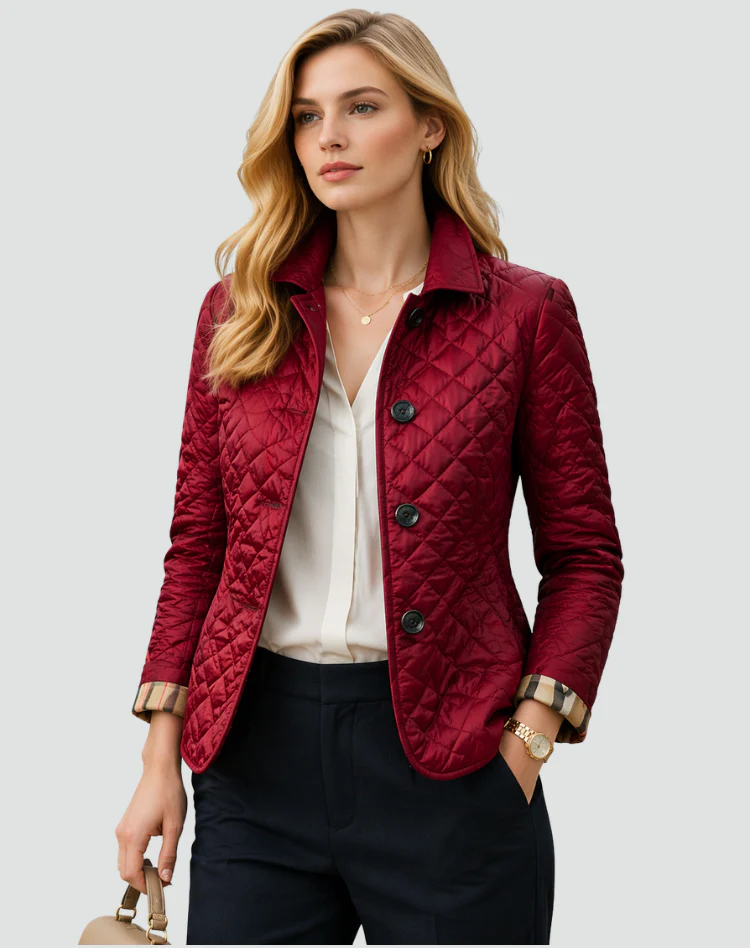 Veste femme matelassee a col et boutons - Elegante et pratique - Image 8