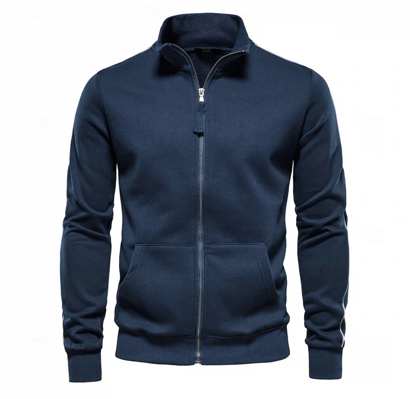 Veste Hiver Légère Homme avec Fermeture Éclair – Col Montant