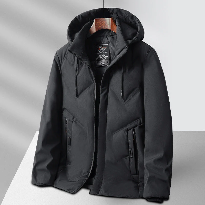 Veste Hivernale Premium à Capuche pour Homme – Manteau Zippé Ample Doublé Polaire - Image 2