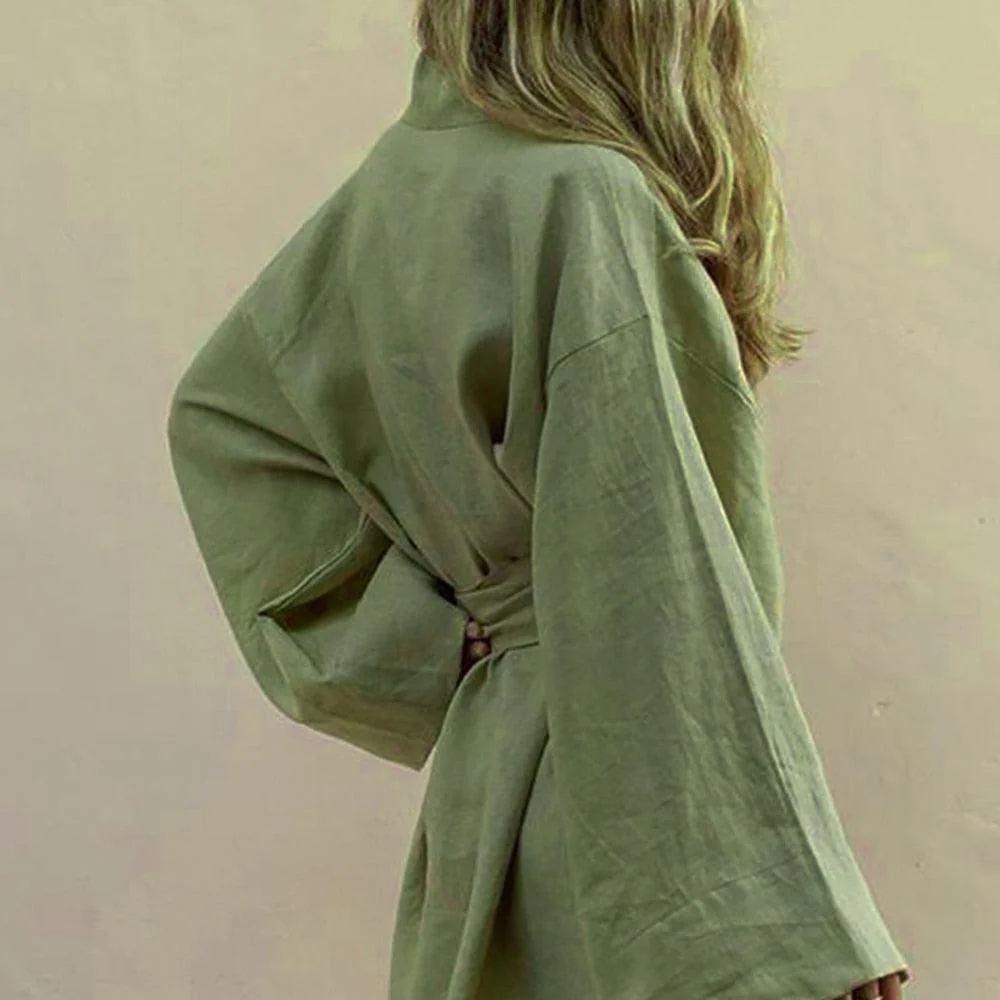 Veste Kimono Kaki pour Femme - Image 2