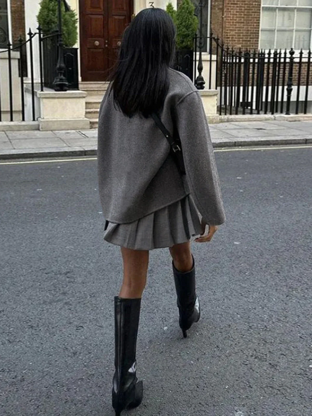 Veste Large Boutonnée pour Femme – Veste à Col Montant Tendance - Image 7