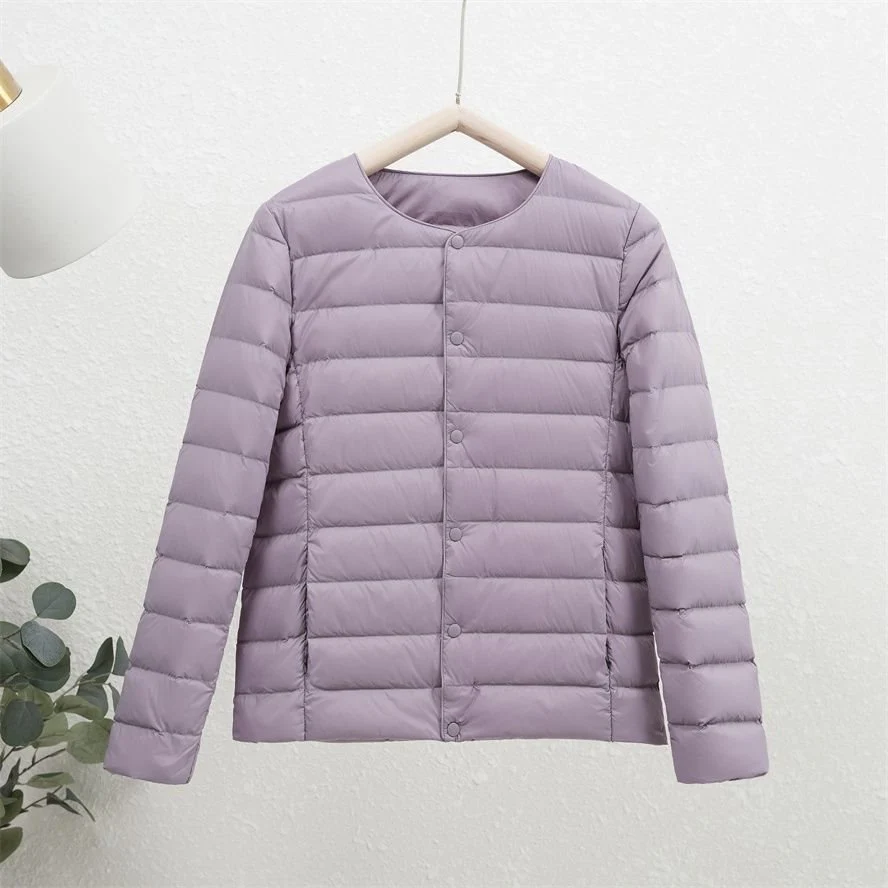Veste légère isolante pour femme – Vêtement intérieur court à col rond - Image 18