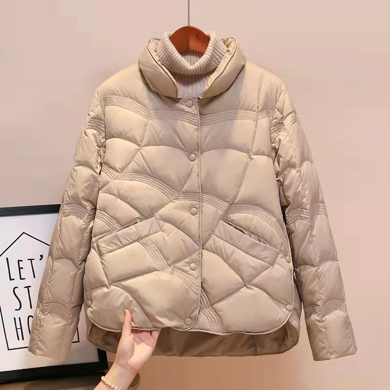 Veste légère matelassée premium pour femme – Manteau élégant à col montant