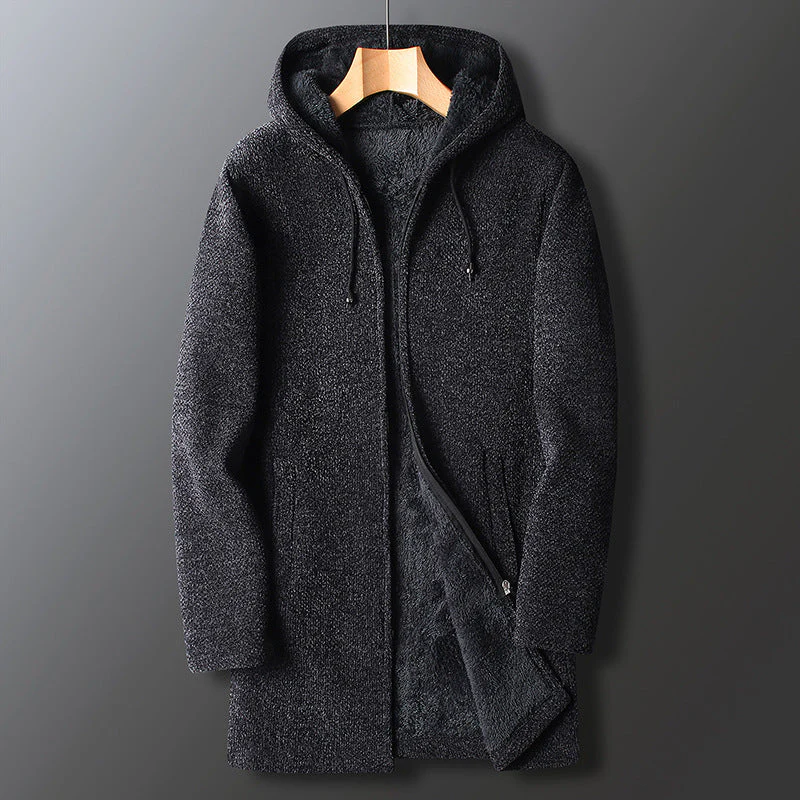 Veste Longue à Capuche Décontractée d’Hiver pour Homme - Image 4