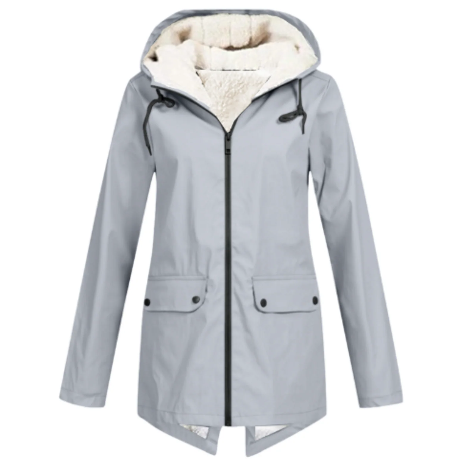 Veste Longue Doublée Polaire Femme – Parka d’Hiver Chaude - Image 2