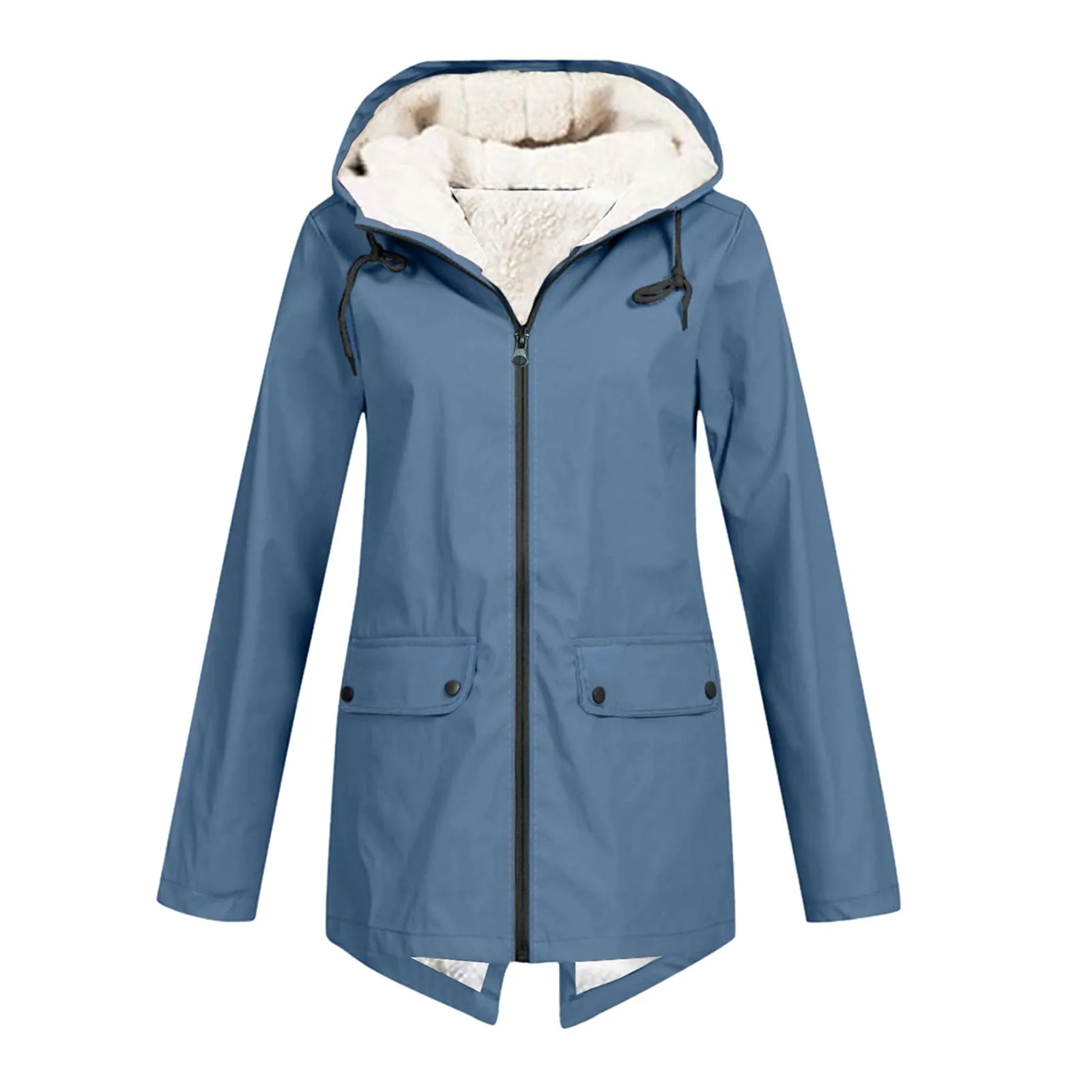 Veste Longue Doublée Polaire Femme – Parka d’Hiver Chaude - Image 4
