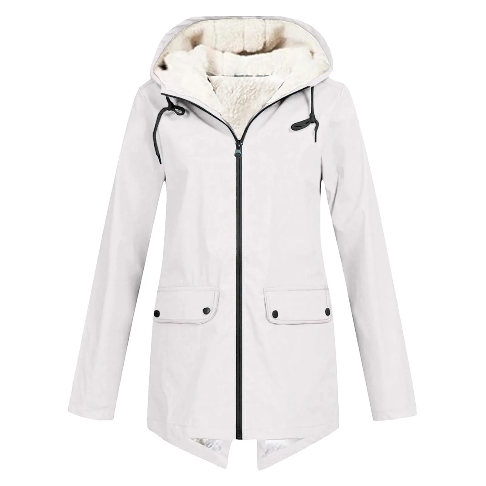 Veste Longue Doublée Polaire Femme – Parka d’Hiver Chaude - Image 5