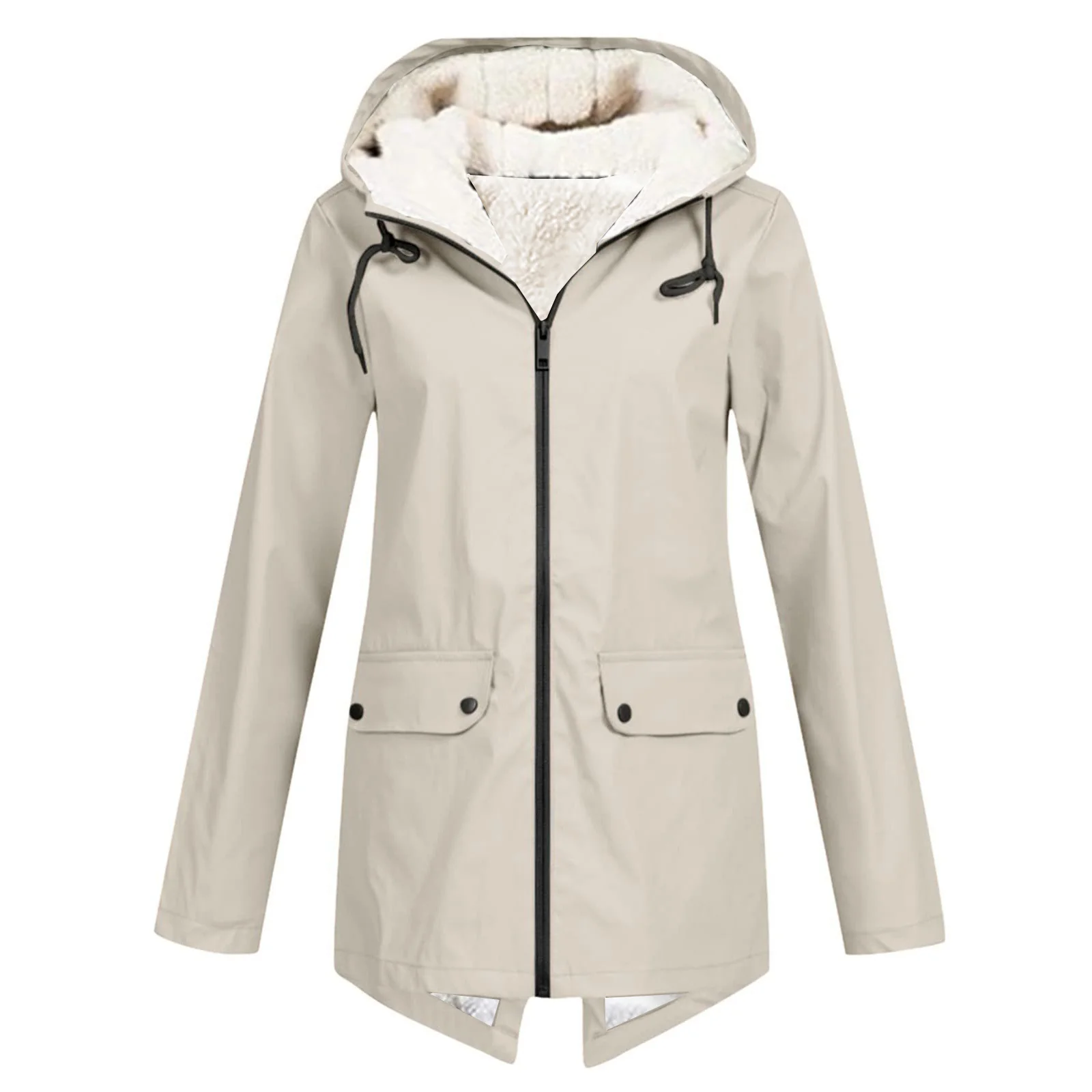 Veste Longue Doublée Polaire Femme – Parka d’Hiver Chaude - Image 6