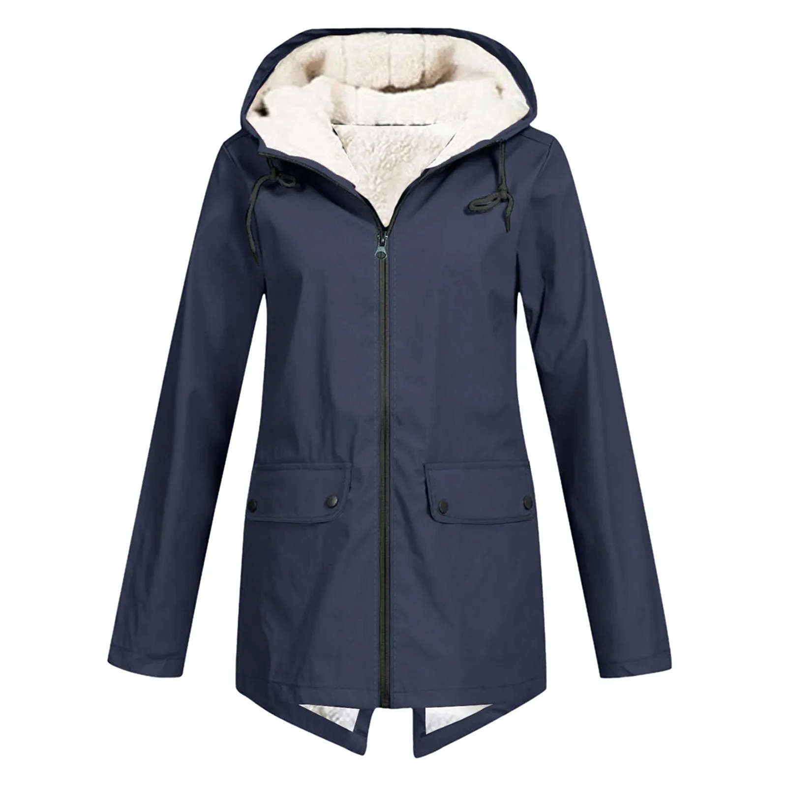 Veste Longue Doublée Polaire Femme – Parka d’Hiver Chaude - Image 7