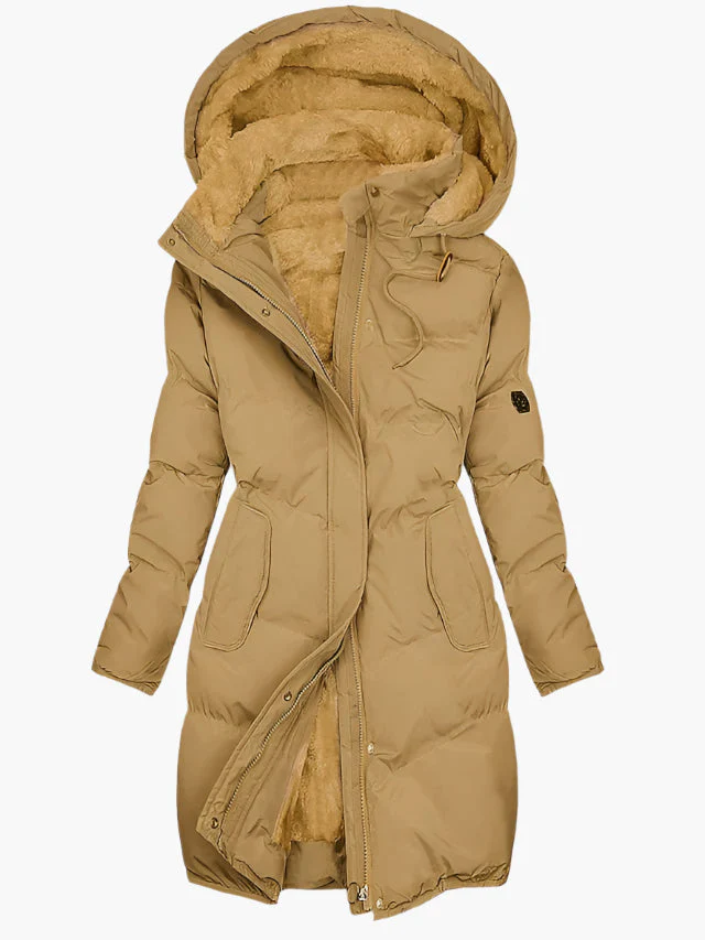 Veste Longue Matelassée à Capuche Femme – Chaude Légère et Coupe-Vent Hiver - Image 3