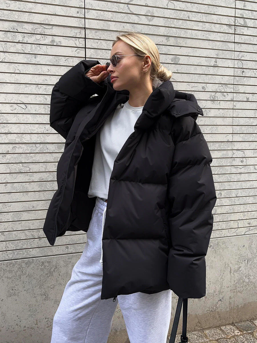 Veste Matelassée à Capuche pour Femme – Manteau Hiver Élégant et Confortable
