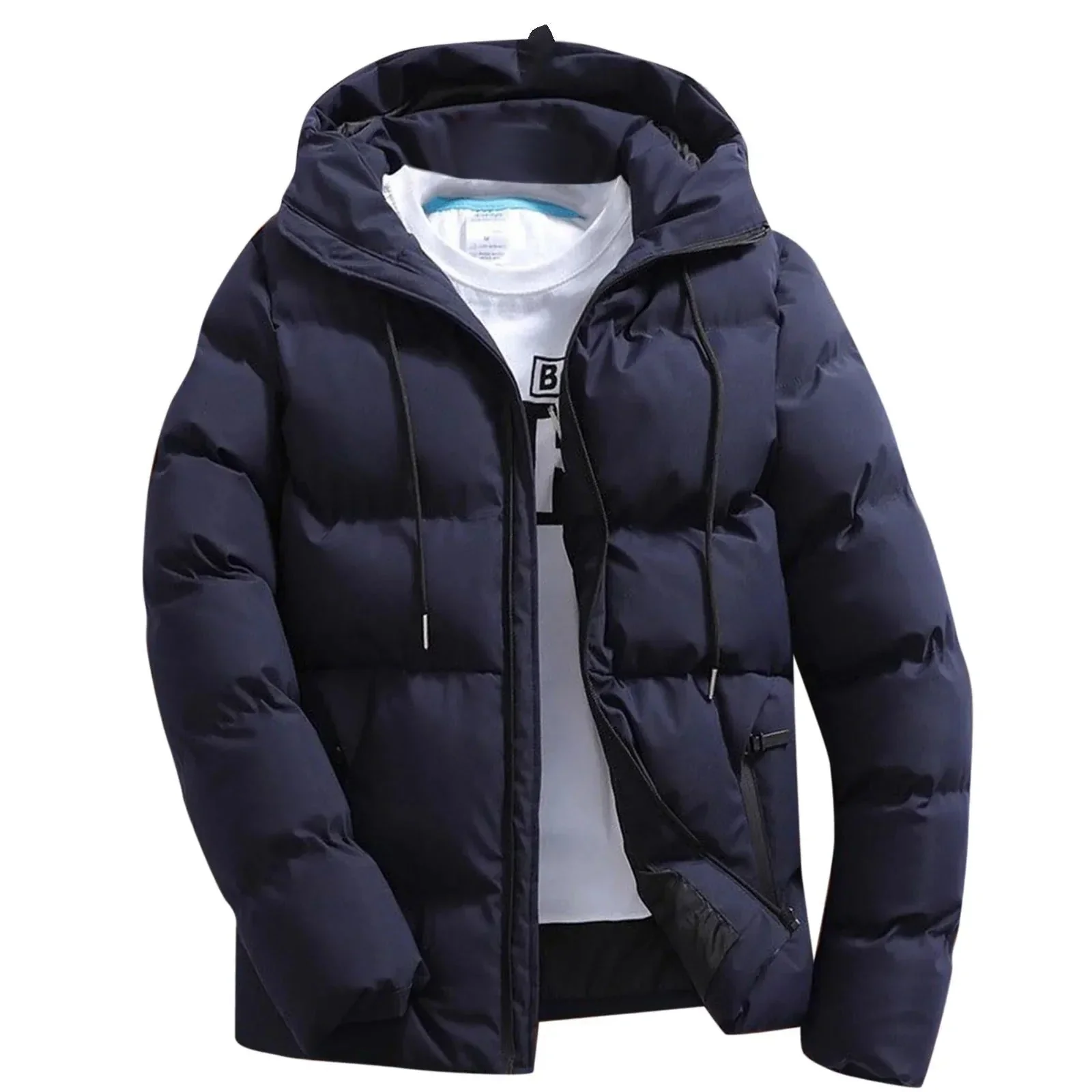 Veste Matelassée à Capuche pour Homme – Extérieur Hiver Durable et Chaud