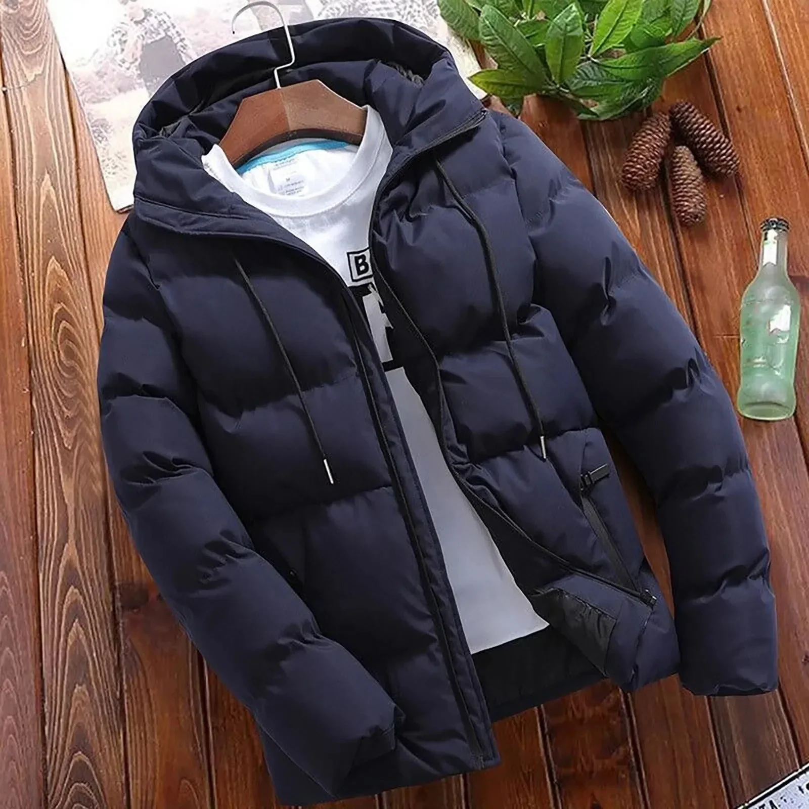 Veste Matelassée à Capuche pour Homme – Extérieur Hiver Durable et Chaud - Image 6