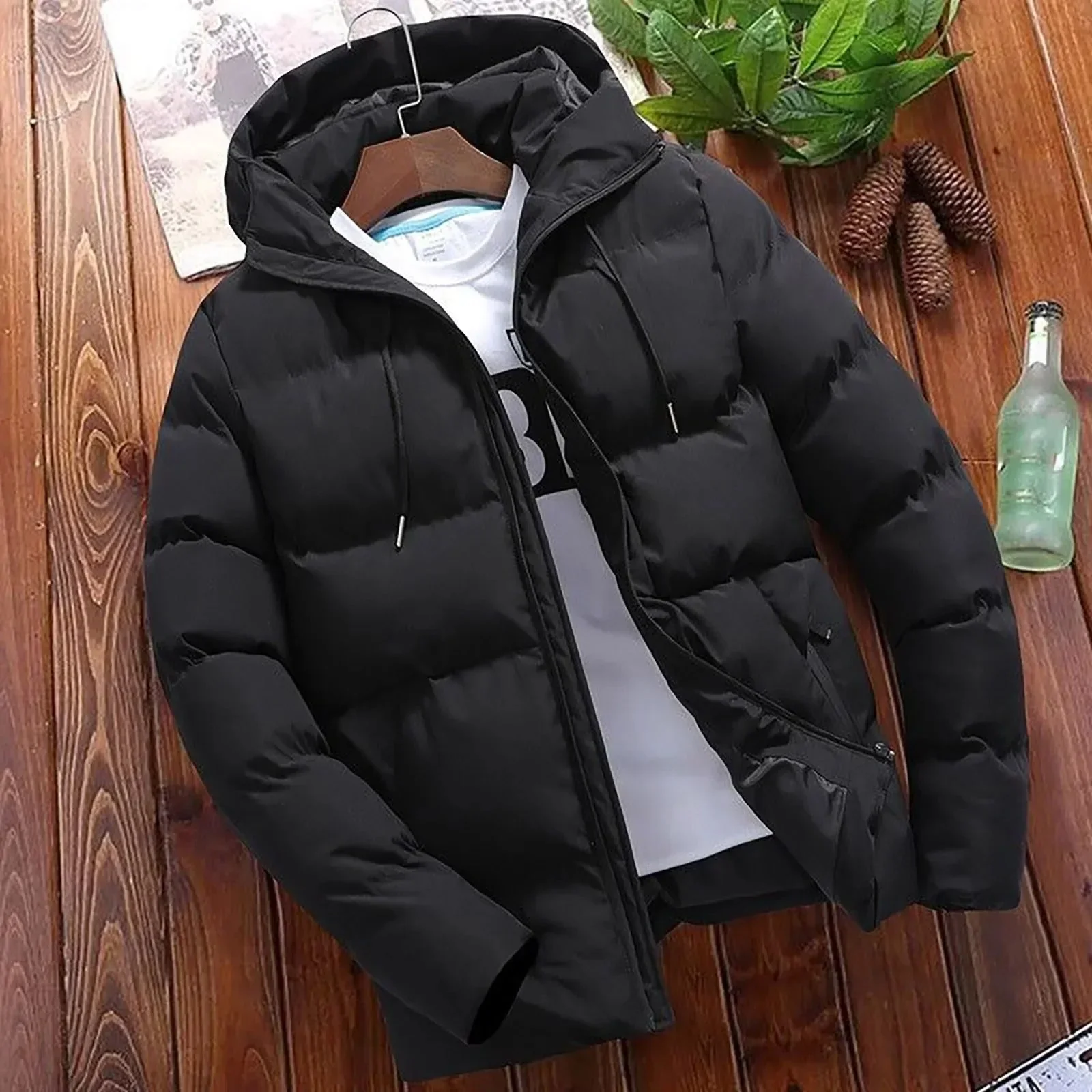 Veste Matelassée à Capuche pour Homme – Extérieur Hiver Durable et Chaud - Image 7