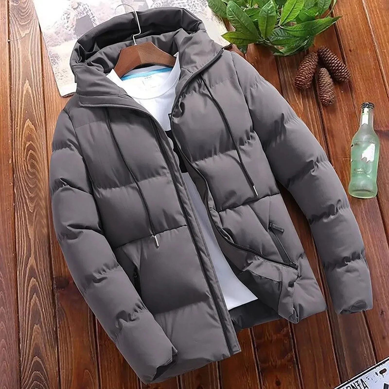 Veste Matelassée à Capuche pour Homme – Extérieur Hiver Durable et Chaud - Image 8