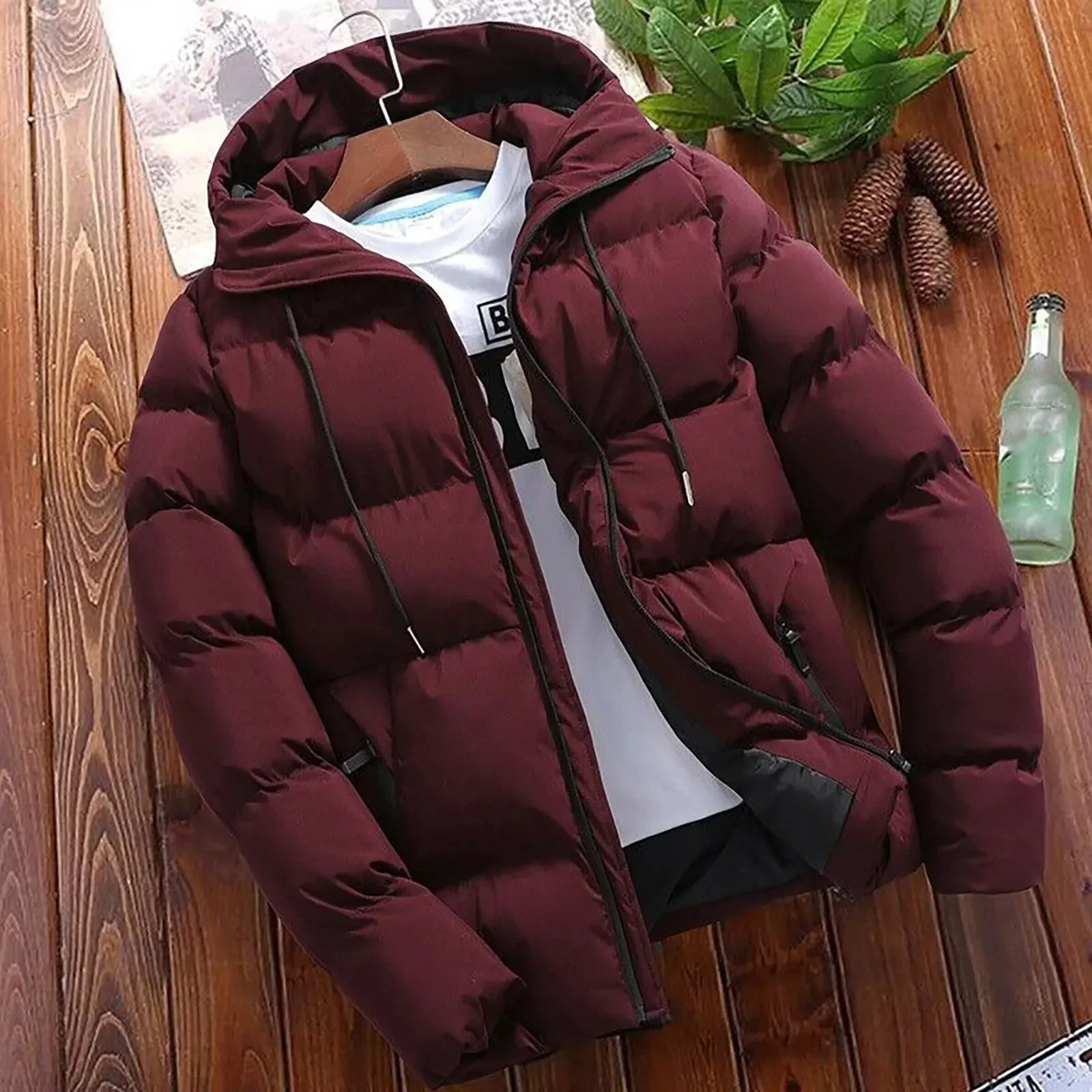 Veste Matelassée à Capuche pour Homme – Extérieur Hiver Durable et Chaud - Image 9