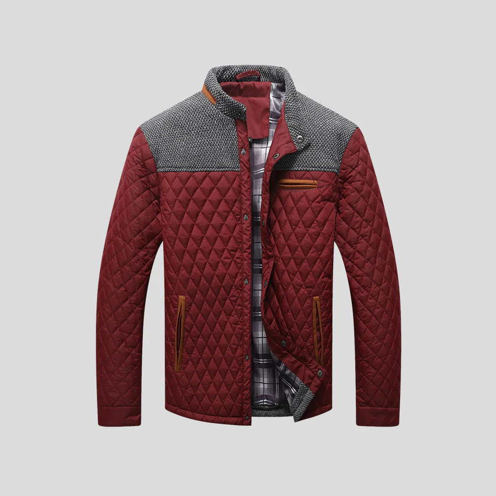 Veste matelassée Diamond pour hommes – Coupe légère à col montant color-block - Image 5