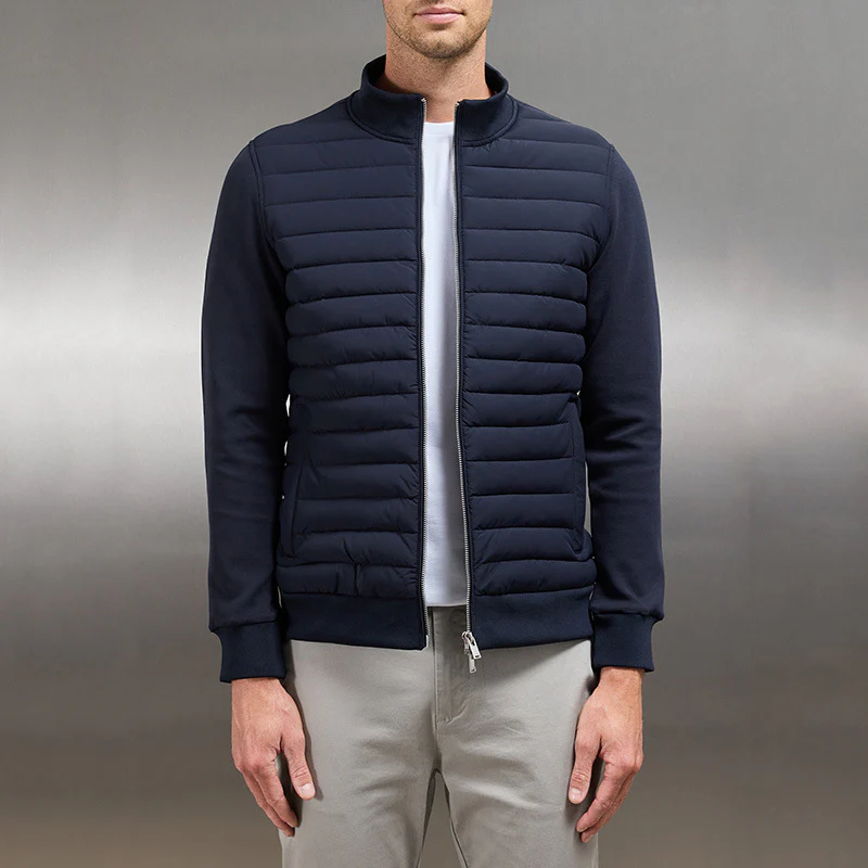 Veste matelassée légère à col montant pour homme – Vêtements d'extérieur d'hiver élégants - Image 2
