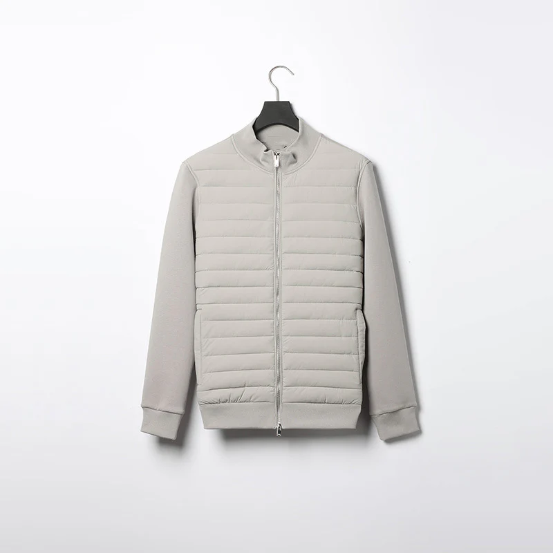 Veste matelassée légère à col montant pour homme – Vêtements d'extérieur d'hiver élégants - Image 5