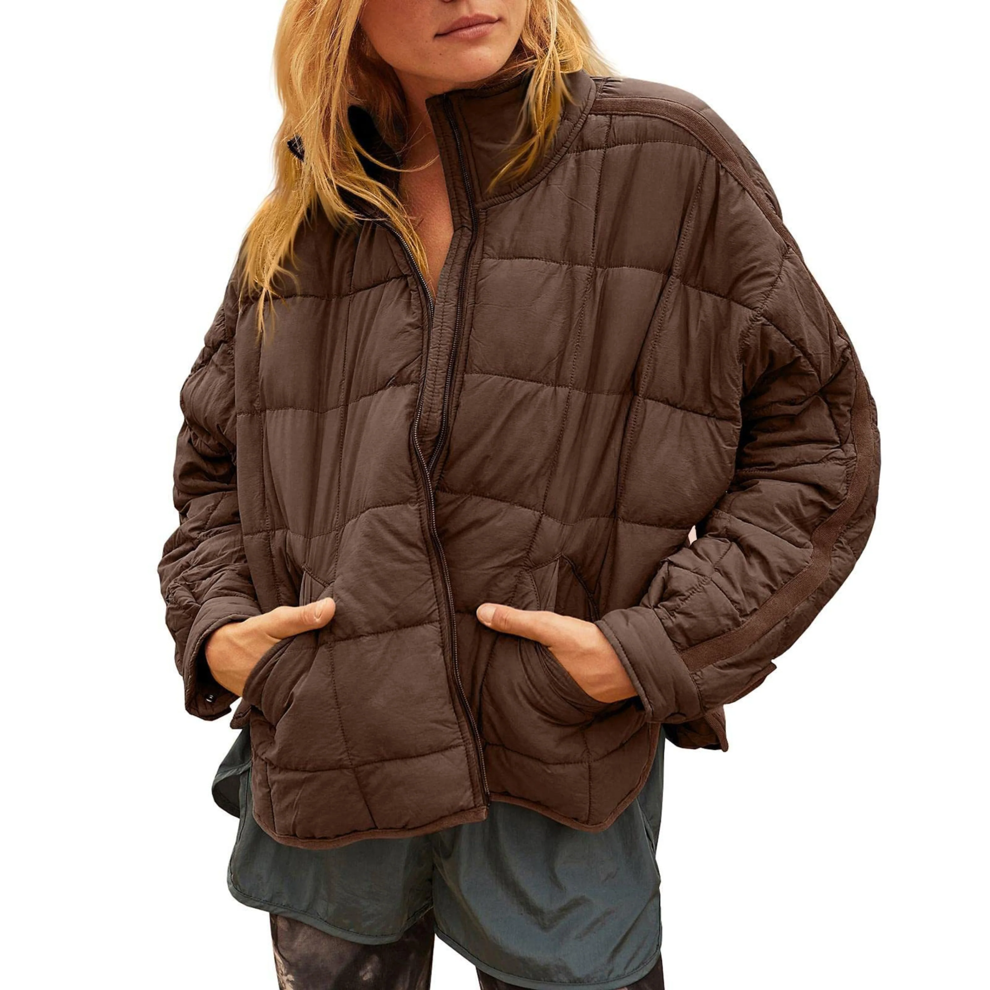 Veste matelassée légère zippée pour femme - Image 2