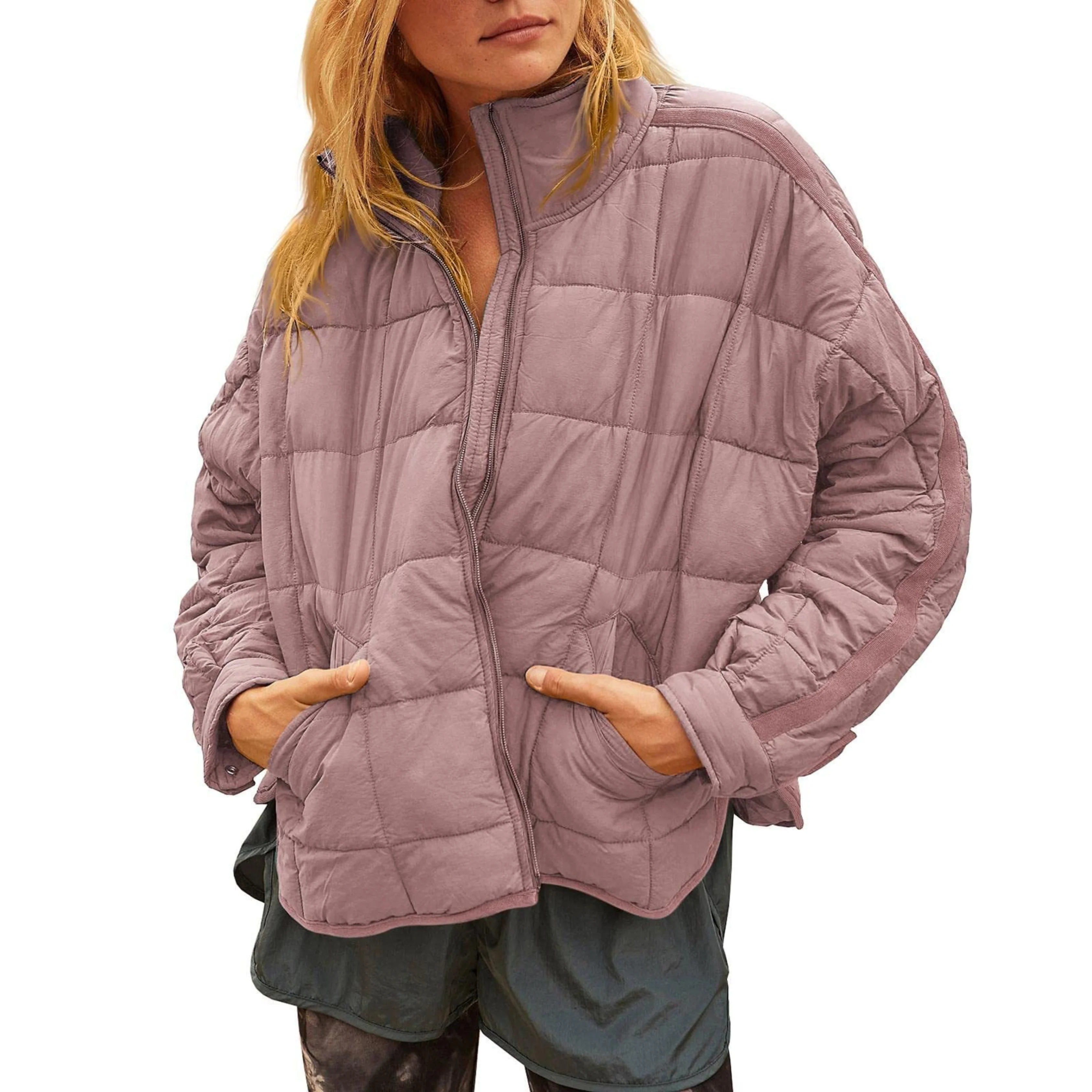 Veste matelassée légère zippée pour femme - Image 3
