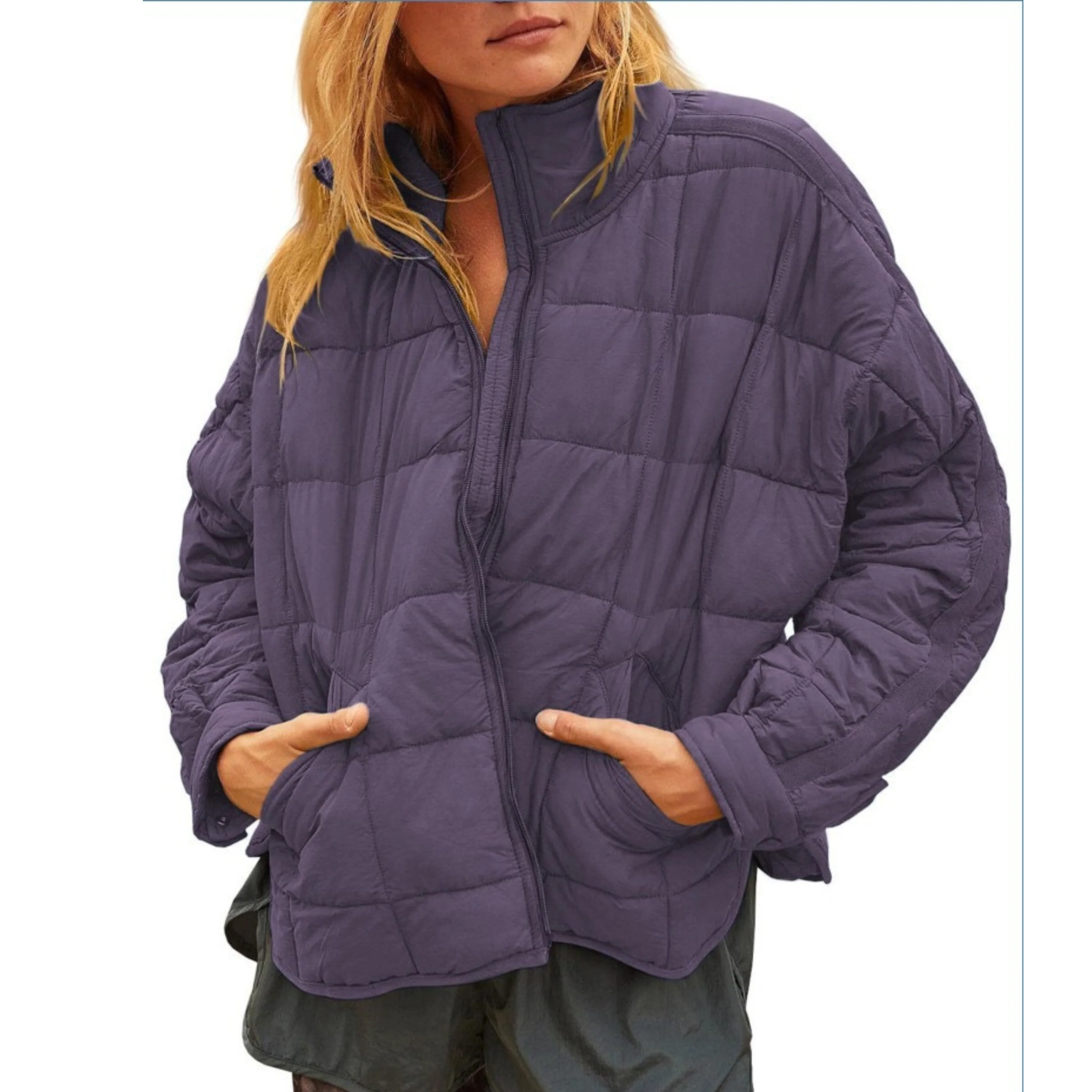 Veste matelassée légère zippée pour femme - Image 8