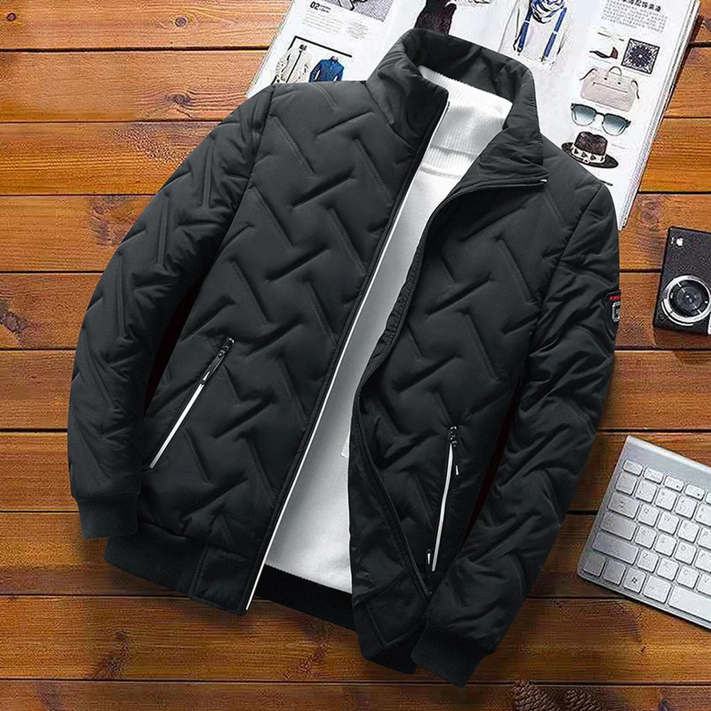 Veste Matelassée pour Homme – Manteau d’Hiver à Col Montant - Image 12