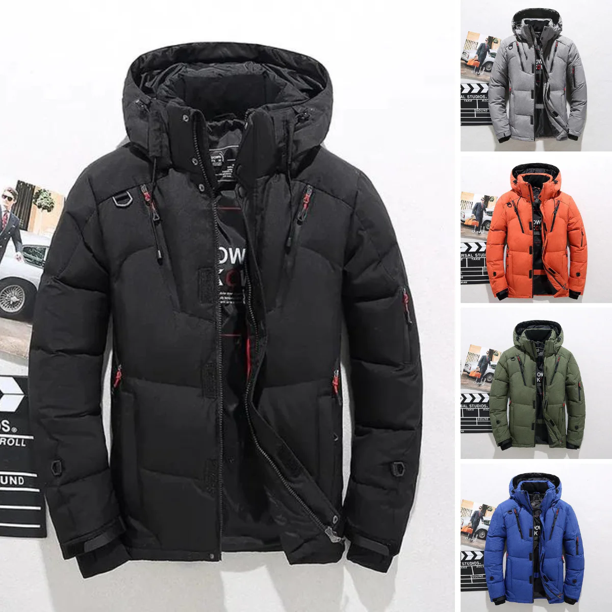 Veste Matelassée Premium pour Homme – Manteau d’Hiver à Col Montant Élégant