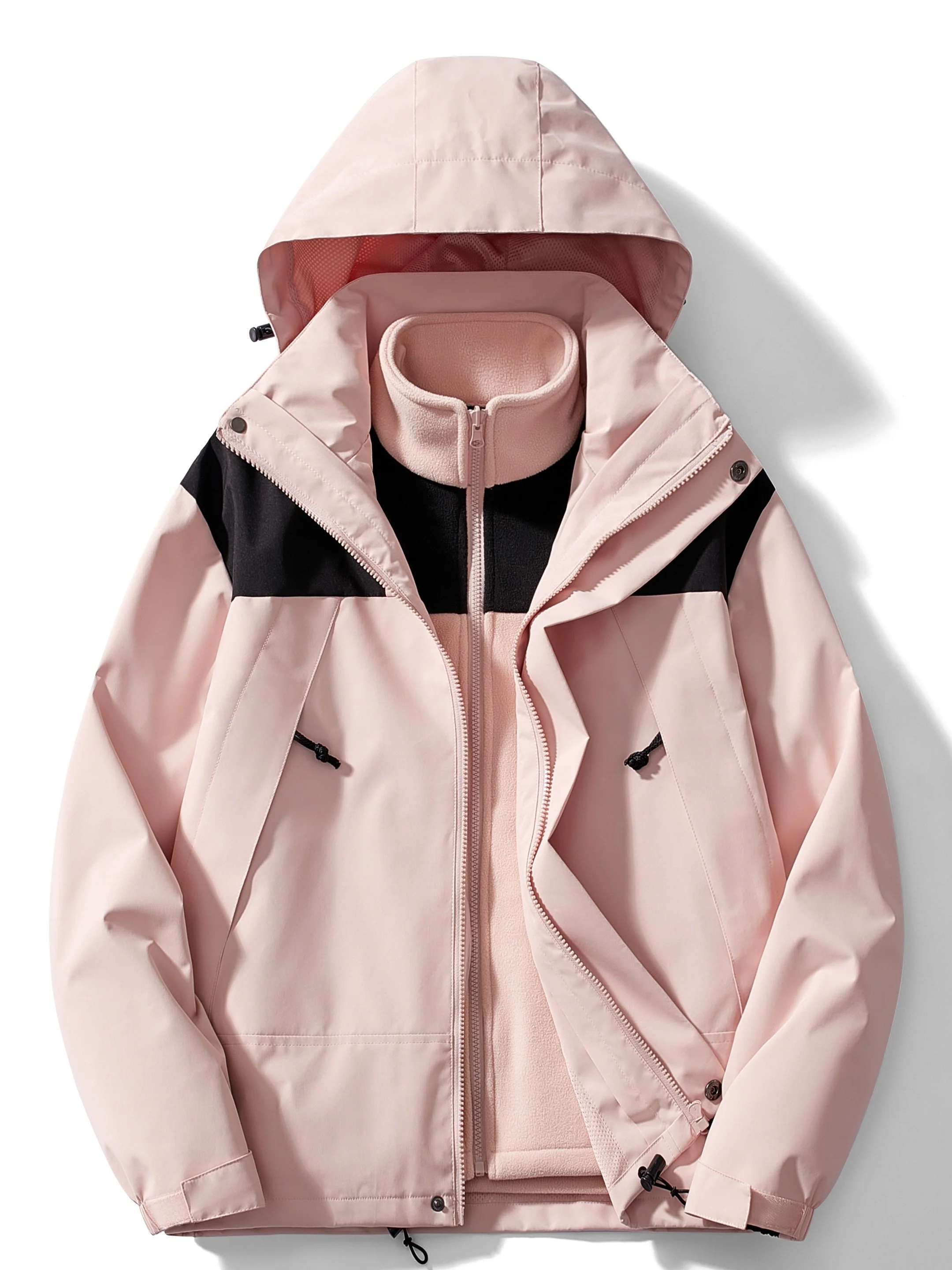 Veste Polaire 3-en-1 pour Femme – Coupe-Vent Hivernal à Capuche - Image 10