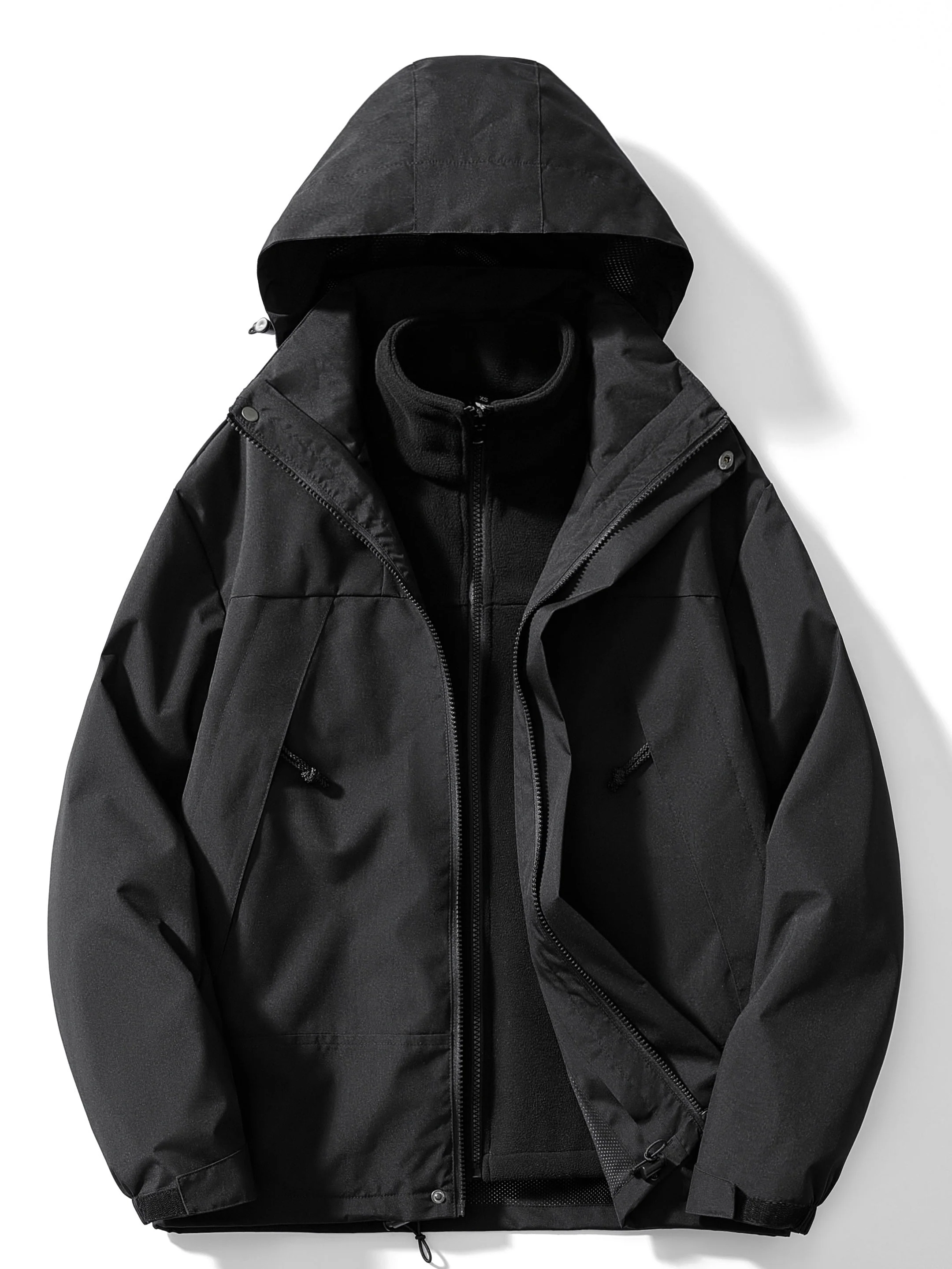 Veste Polaire 3-en-1 pour Femme – Coupe-Vent Hivernal à Capuche - Image 4