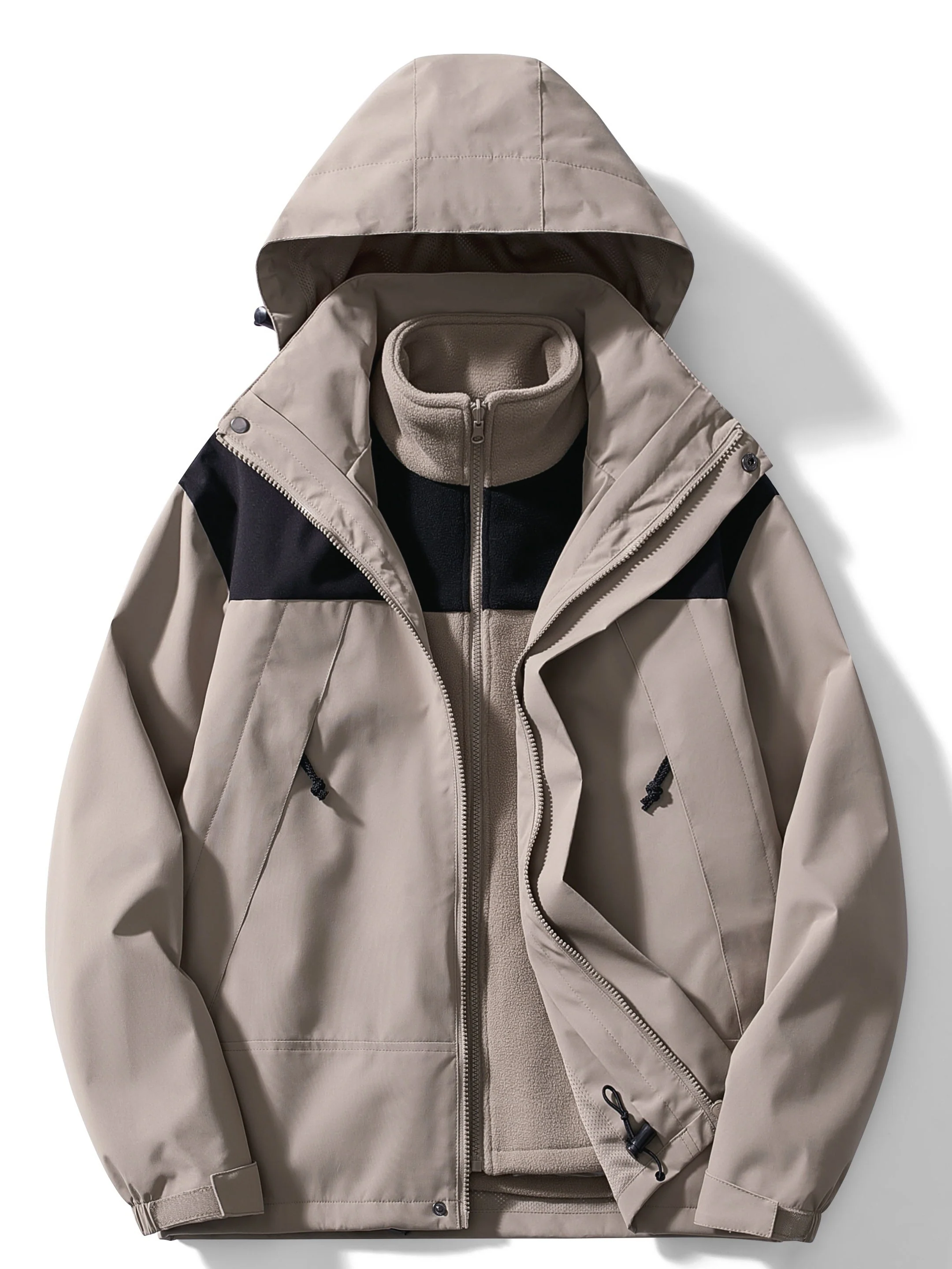 Veste Polaire 3-en-1 pour Femme – Coupe-Vent Hivernal à Capuche - Image 7