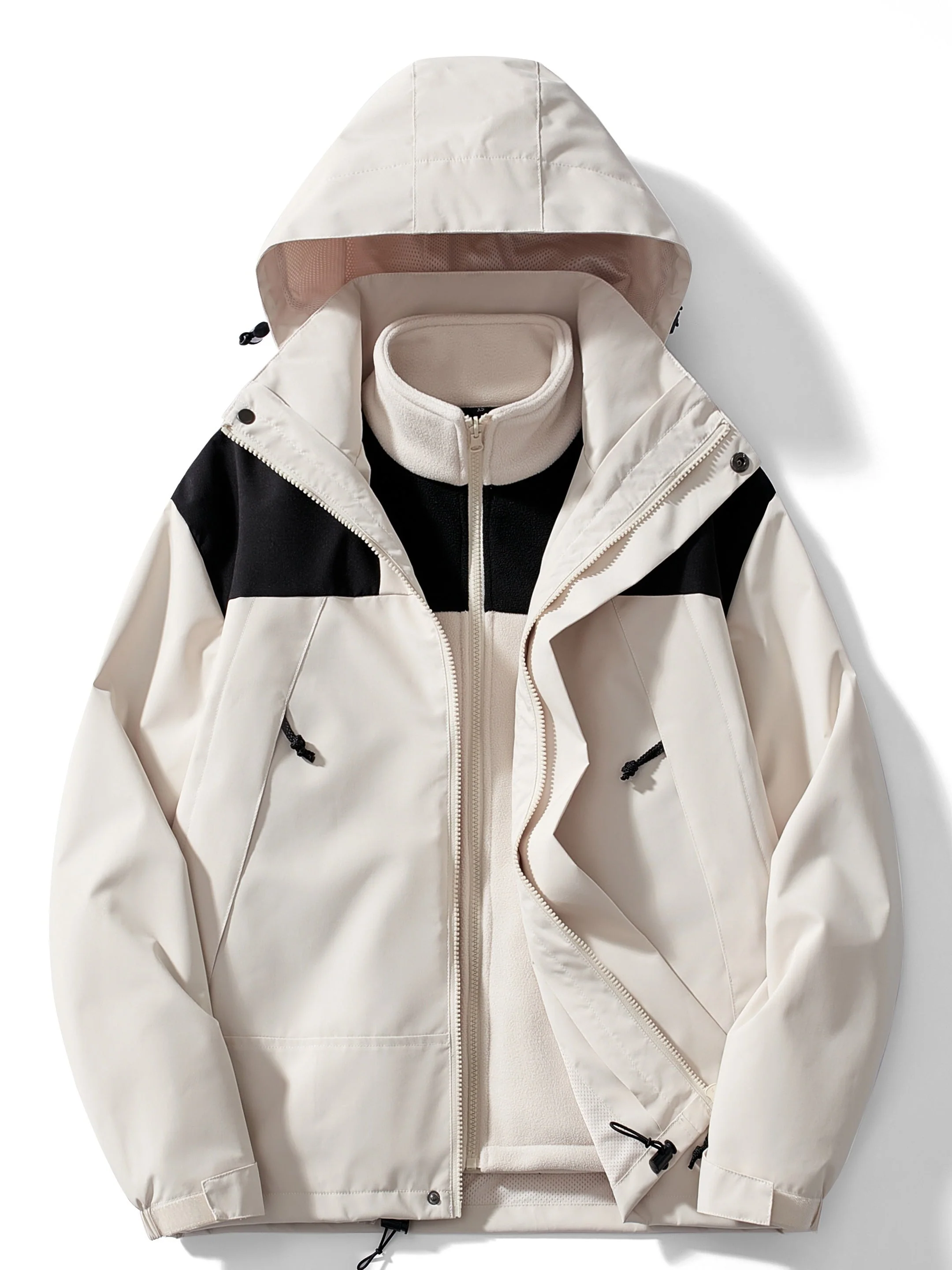 Veste Polaire 3-en-1 pour Femme – Coupe-Vent Hivernal à Capuche - Image 8