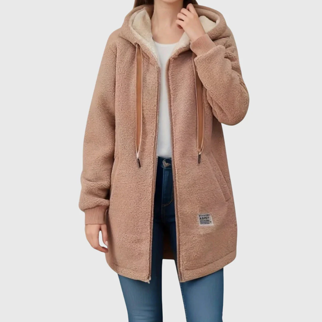 Veste Polaire à Capuche pour Femme – Couche Hivernale Douce et Zippée - Image 3