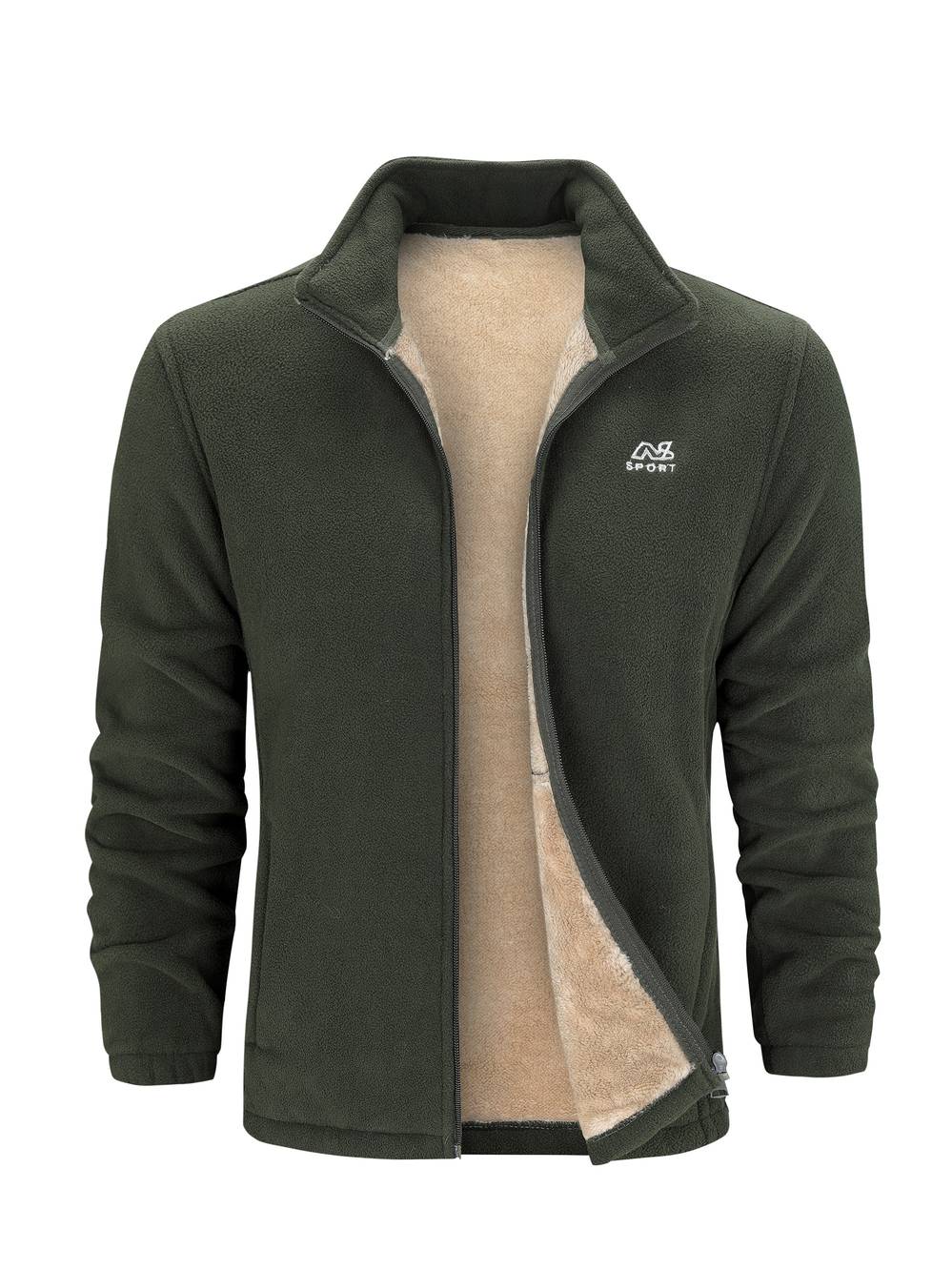 Veste Polaire Premium Homme à Fermeture Éclair Complète – Col Montant Casual - Image 3