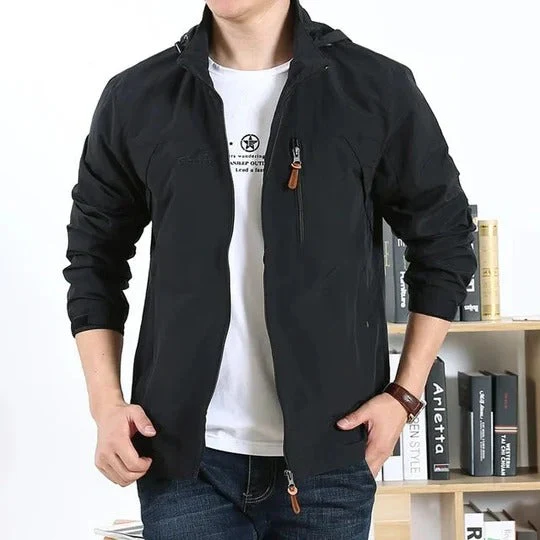 Veste tactique zippée imperméable et élégante pour homme – Style militaire - Image 3