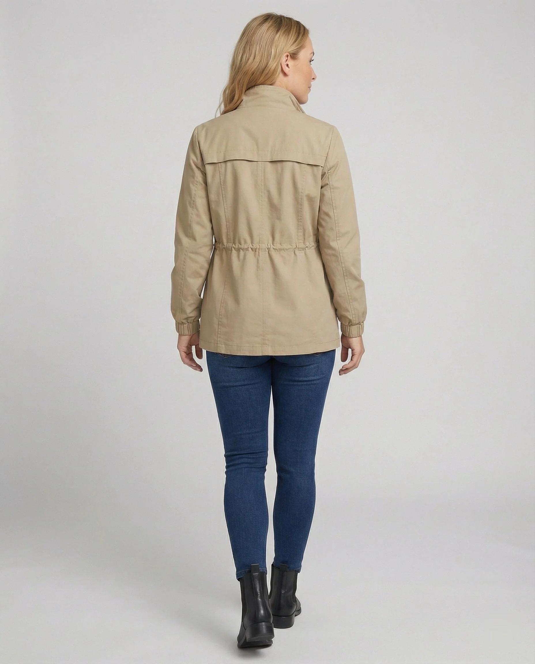 Veste utilitaire femme avec taille ajustable - Casual chic et pratique - Image 2