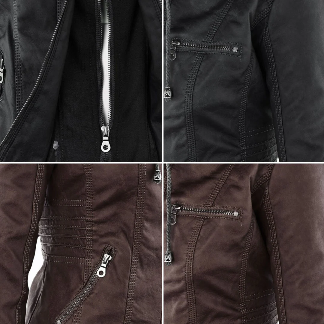 Veste Zippée Imperméable pour Femme avec Capuche – Manteau Léger Stylé et Résistant à la Pluie - Image 17