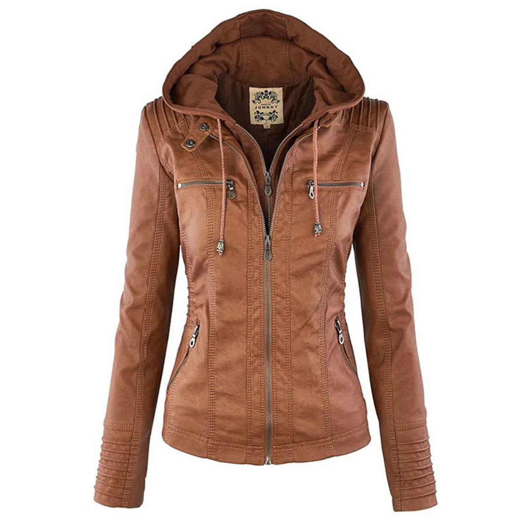 Veste Zippée Imperméable pour Femme avec Capuche – Manteau Léger Stylé et Résistant à la Pluie - Image 19