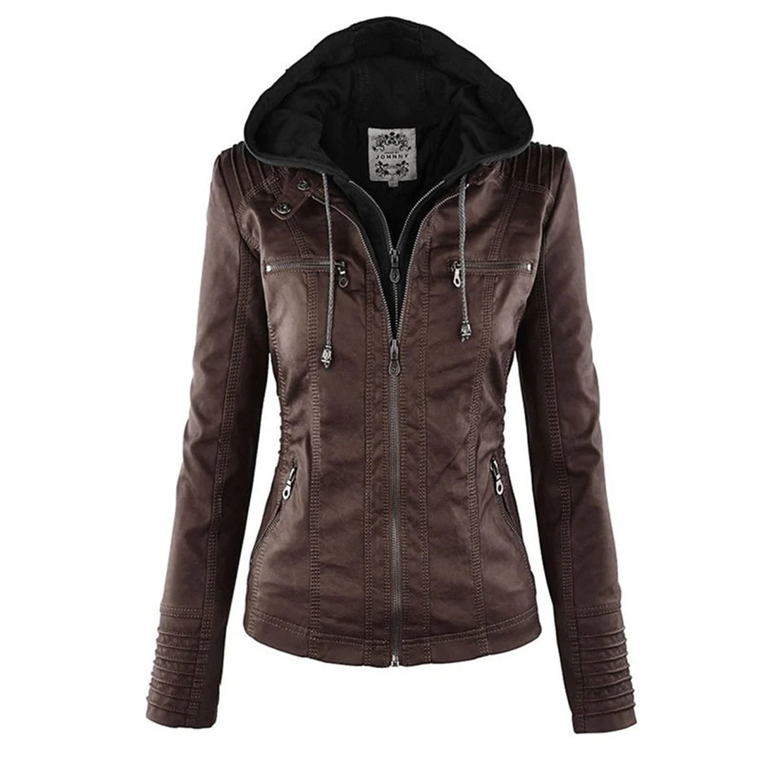 Veste Zippée Imperméable pour Femme avec Capuche – Manteau Léger Stylé et Résistant à la Pluie - Image 21