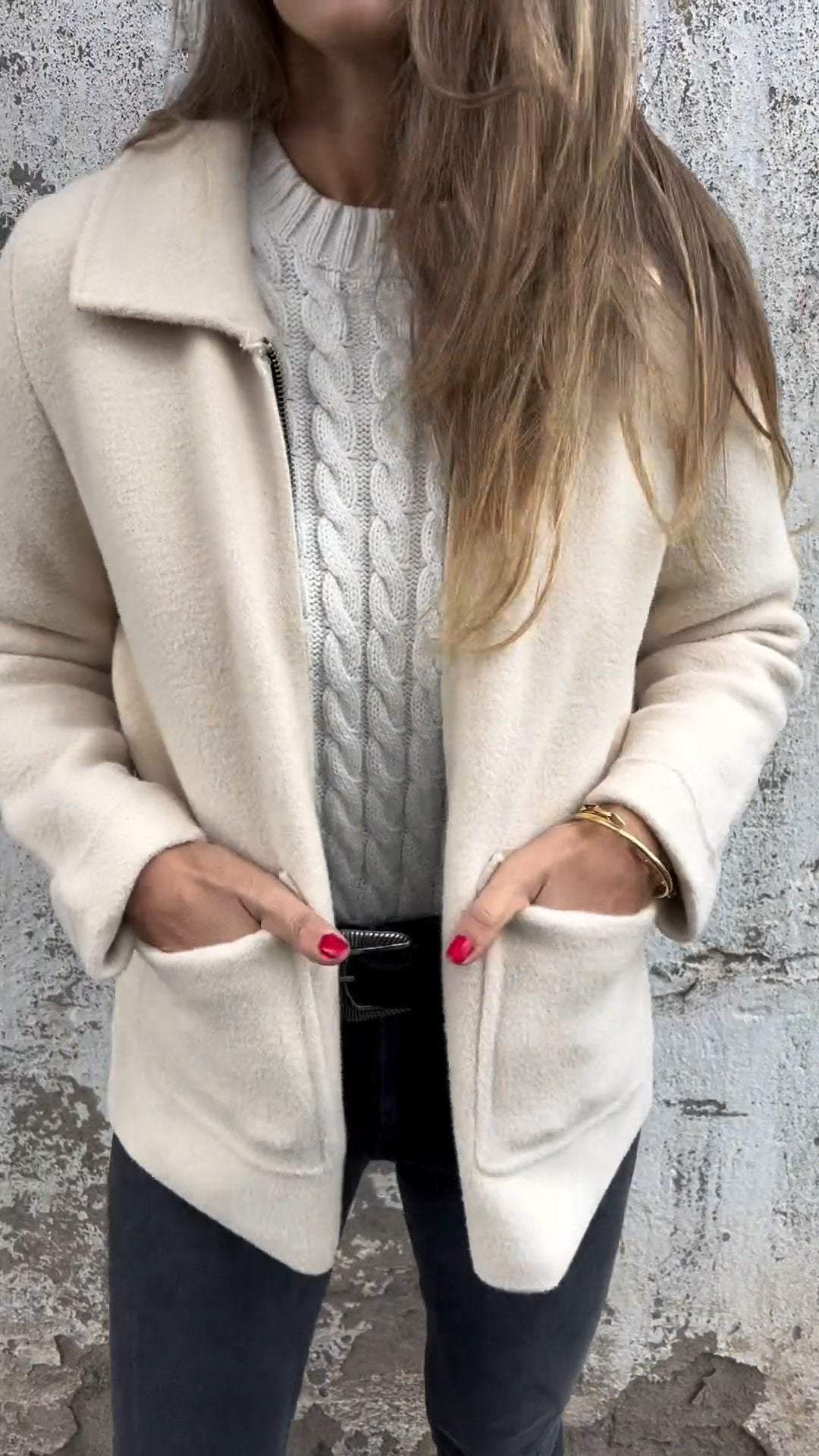 Veste Zippée Luxe Femme – Manteau Décontracté Chaud - Image 2