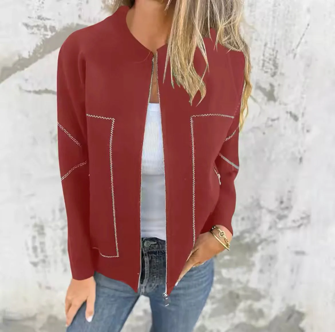 Veste Zippée Premium pour Femme – Vêtement d’Extérieur Léger et Confortable - Image 4
