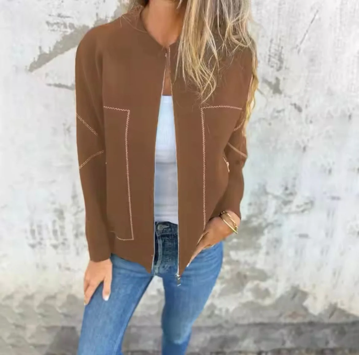 Veste Zippée Premium pour Femme – Vêtement d’Extérieur Léger et Confortable - Image 5